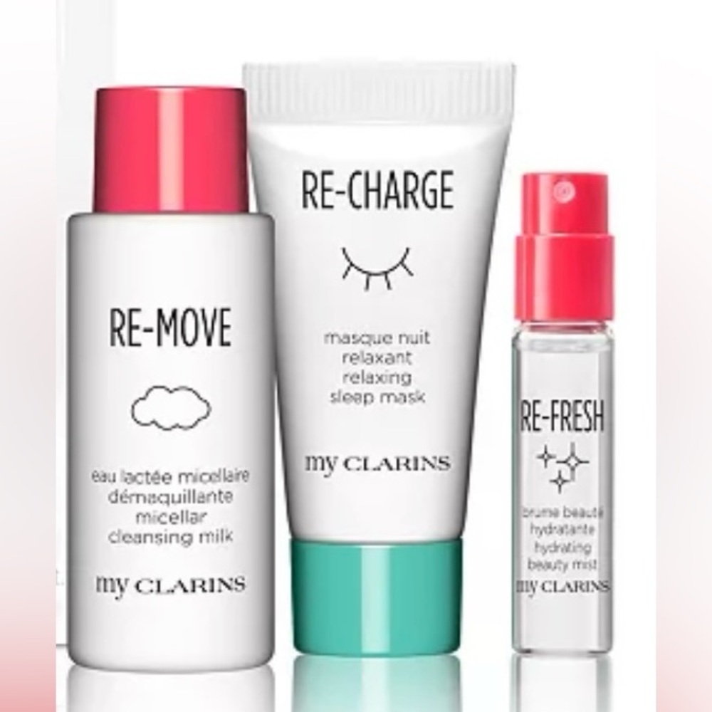 3 Piece Clarins Recharge Set